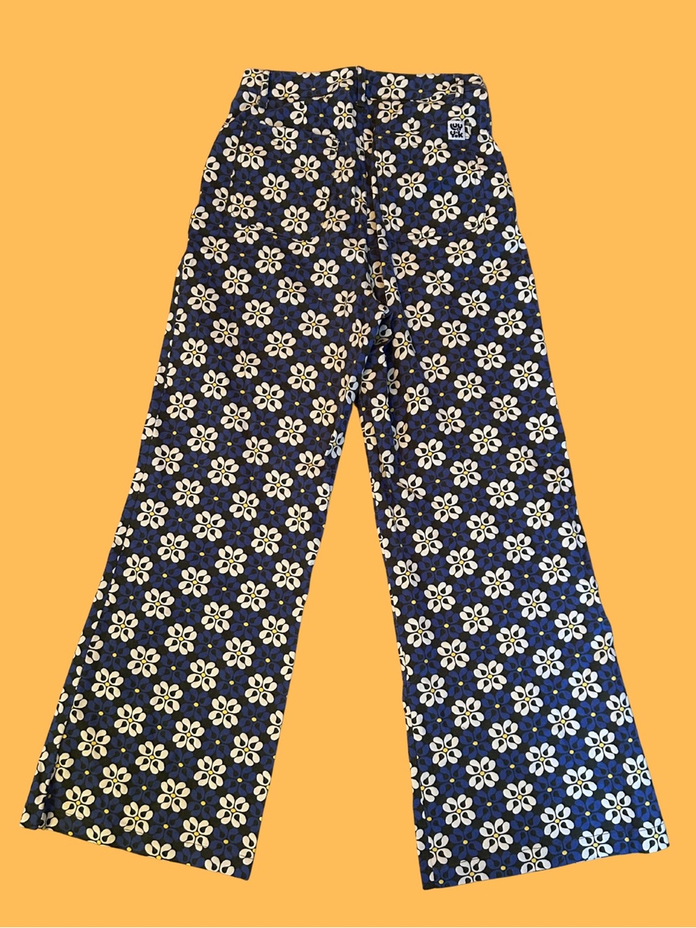 Lucy & Yak Navy Floral Daisy-Print Pants